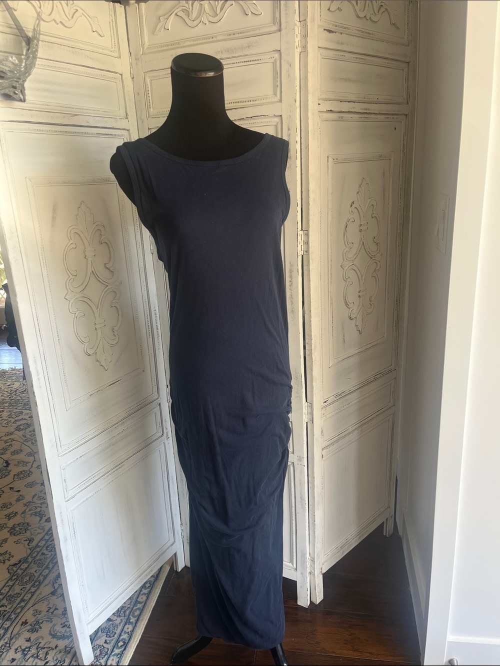 Sleeveless Navy Maxi Dress - Elegant Everyday Wear James perse